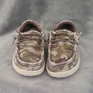 Hey Dude Kids Moccasins in Camo Brown